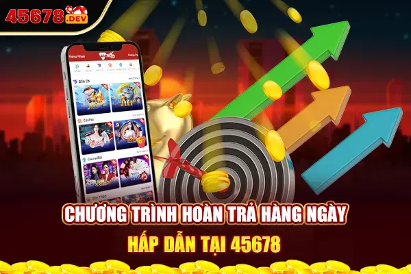 Chương trình hoàn trả hàng ngày hấp dẫn tại 45678