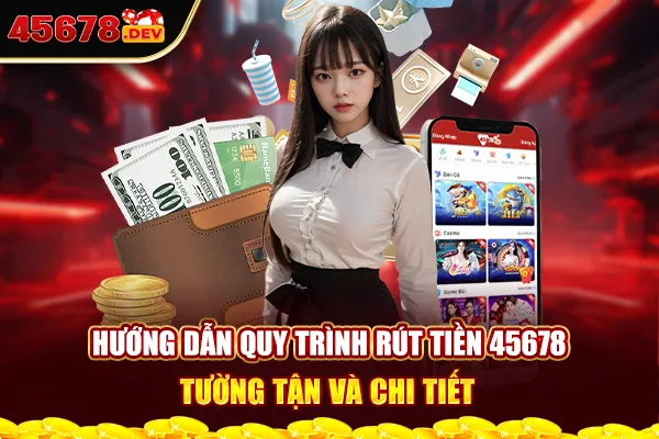 Hướng dẫn quy trình rút tiền 45678 tường tận và chi tiết