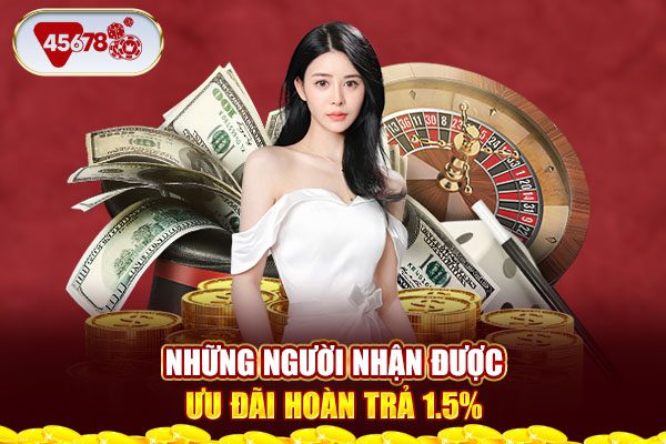 Những người nhận được ưu đãi hoàn trả 1.5%